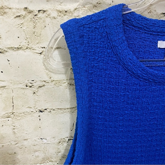 Nine West Royal Blue Sleeveless Stretchy Scoop Neck Tank Top - Picture 2 of 5